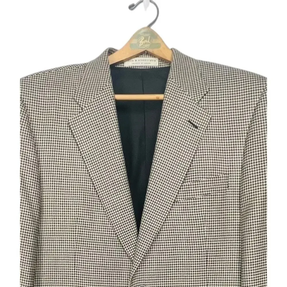 John W. Nordstrom Ethomas Men's 46R Silk Wool Blend 2 Button Blazer Sports Coat